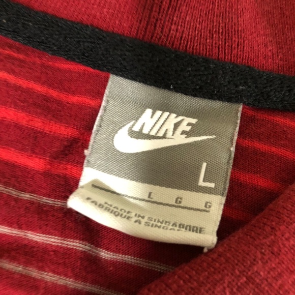 Nike Men's Red Striped Short Sleeve Polo Shirt - Picture 3 of 6